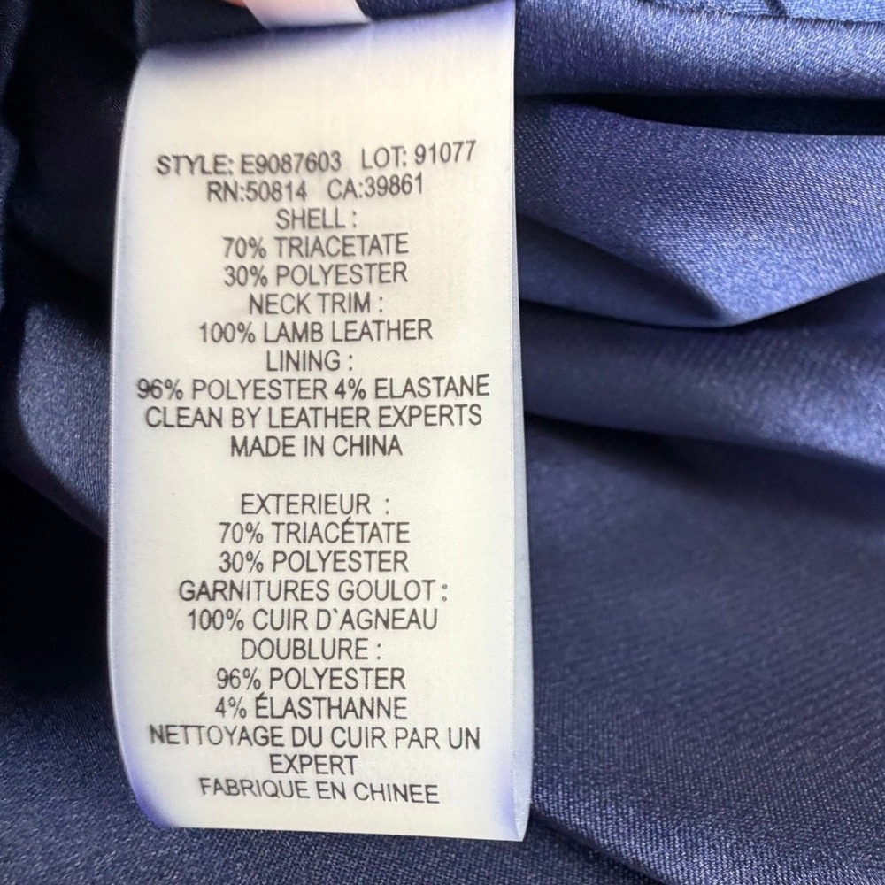 Elie Tahari Royal Blue Sheath Dress Asymmetrical Neck Career Work Cocktail‎ Sz 8 - Picture 13 of 16